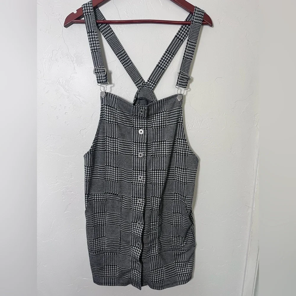 SO Monochrome Houndstooth Suspender Dress Girls XXL‎